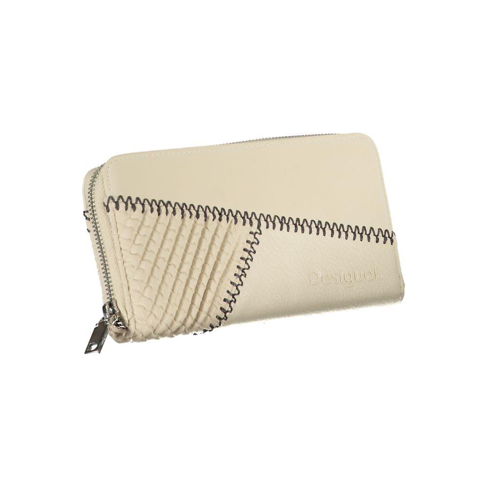 Desigual | Beige Chic Wallet with Contrasting Accents| McRichard Designer Brands   