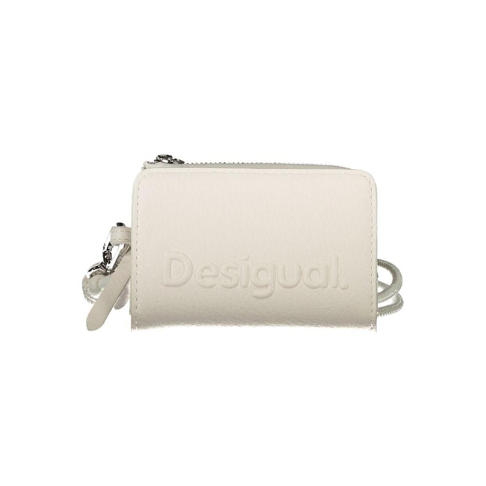 Desigual White Polyethylene Wallet white-polyethylene-wallet-5