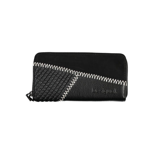 Elegant Black Polyethylene Wallet with Ample Space