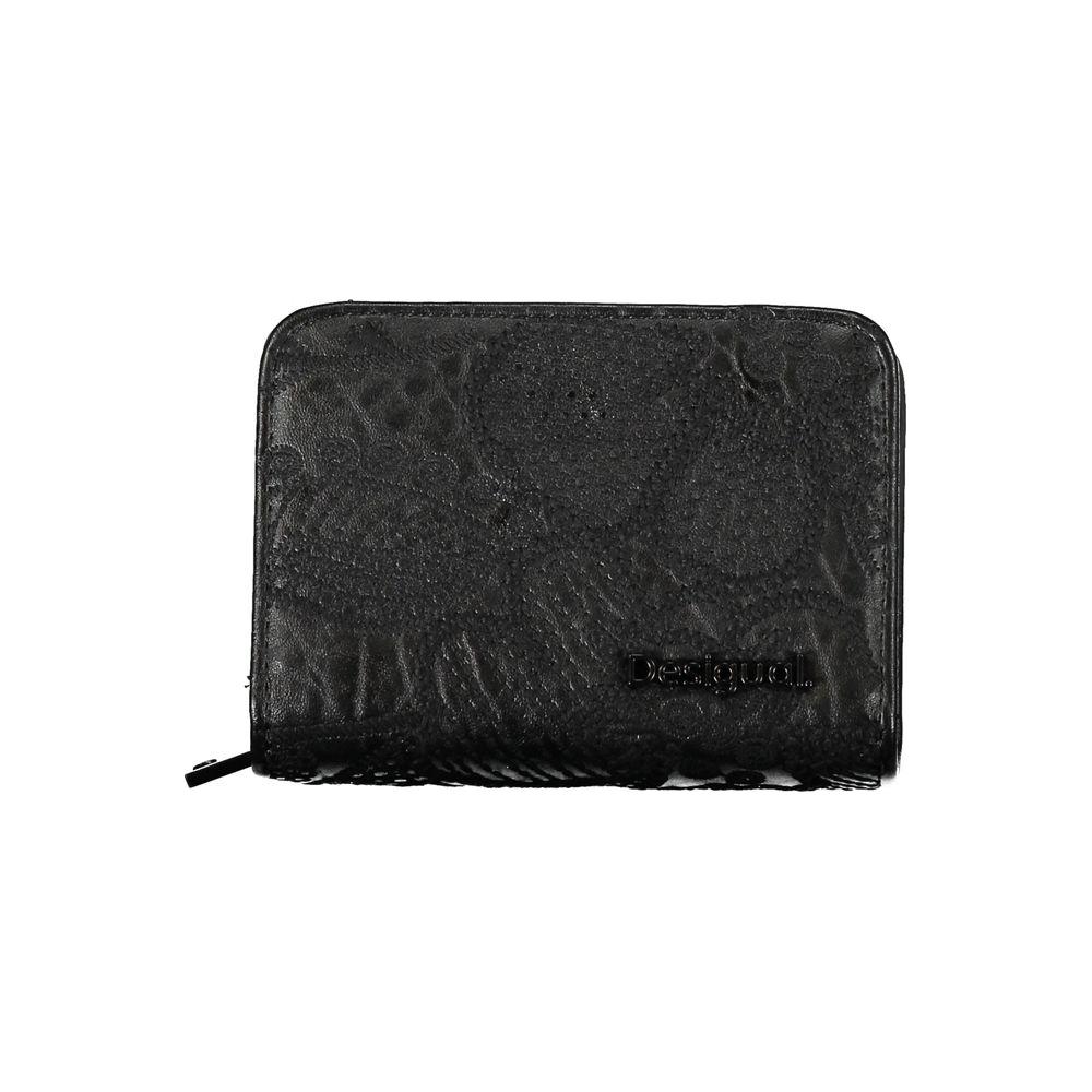 Desigual Elegant Black Wallet with Secure Compartments elegant-black-wallet-with-secure-compartments