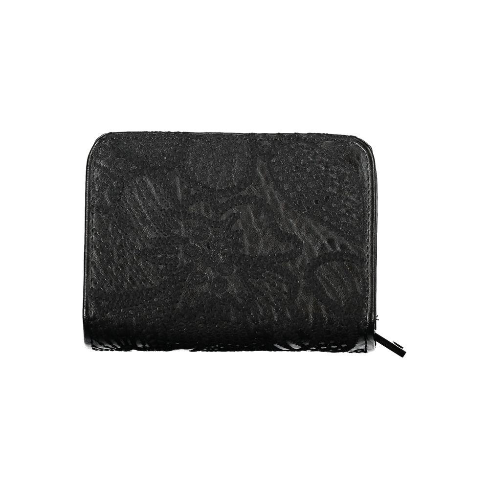 Desigual Elegant Black Wallet with Secure Compartments elegant-black-wallet-with-secure-compartments