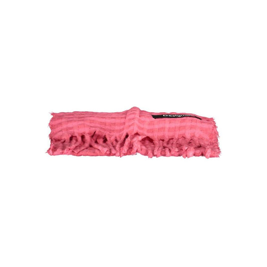 Desigual Pink Polyester Scarf pink-polyester-scarf