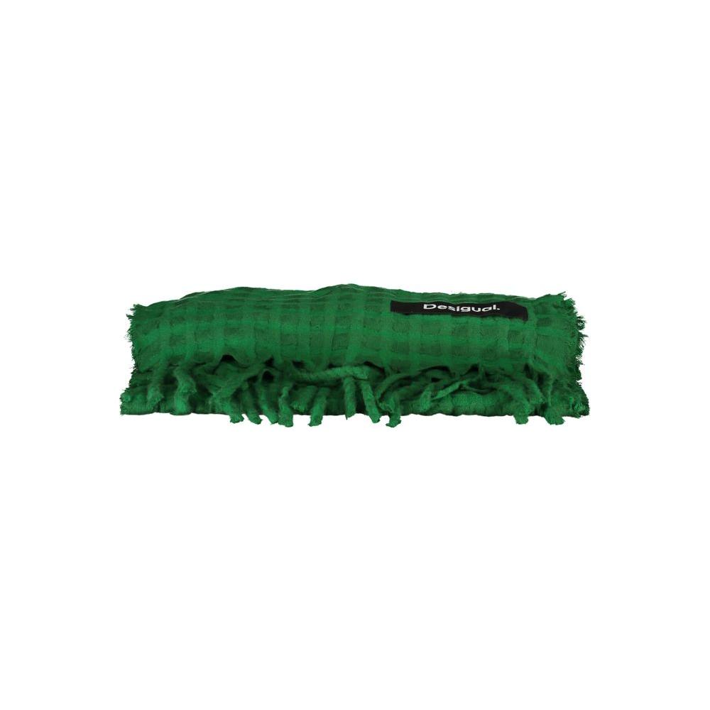 Desigual Green Polyester Scarf green-polyester-scarf
