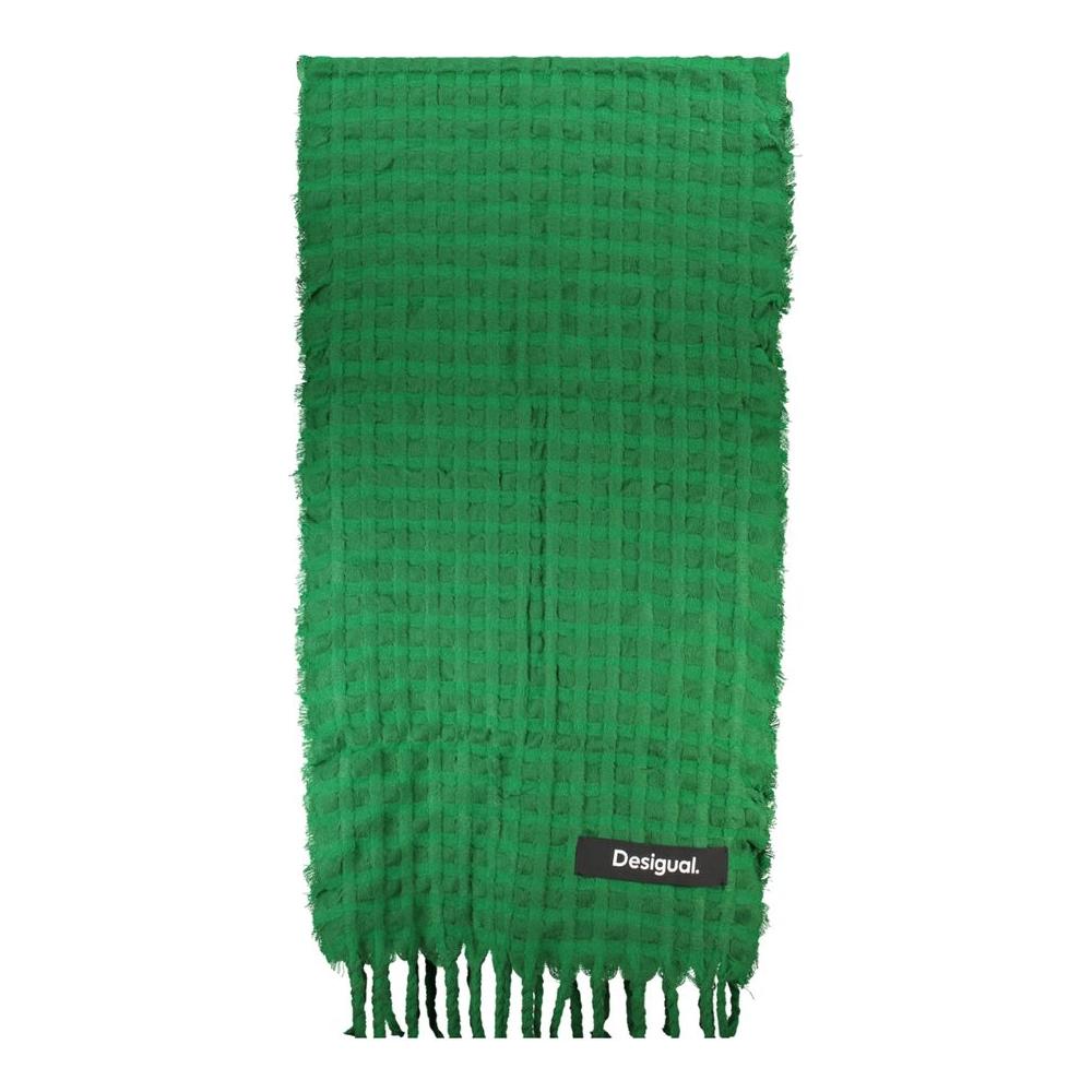 Desigual Green Polyester Scarf green-polyester-scarf