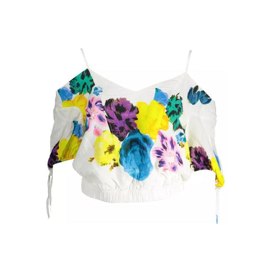 Desigual Bohemian Chic White Blouse with Delicate Details bohemian-chic-white-blouse-with-delicate-details