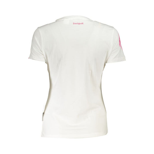 Desigual White Cotton Tops & T-Shirt white-cotton-tops-t-shirt