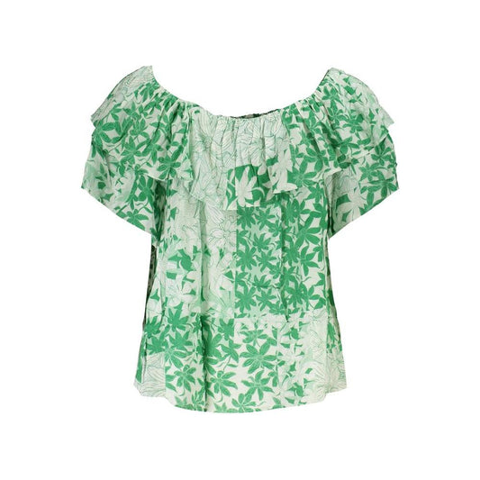 Desigual Green Boho Chic Patterned Tee with Logo green-boho-chic-patterned-tee-with-logo