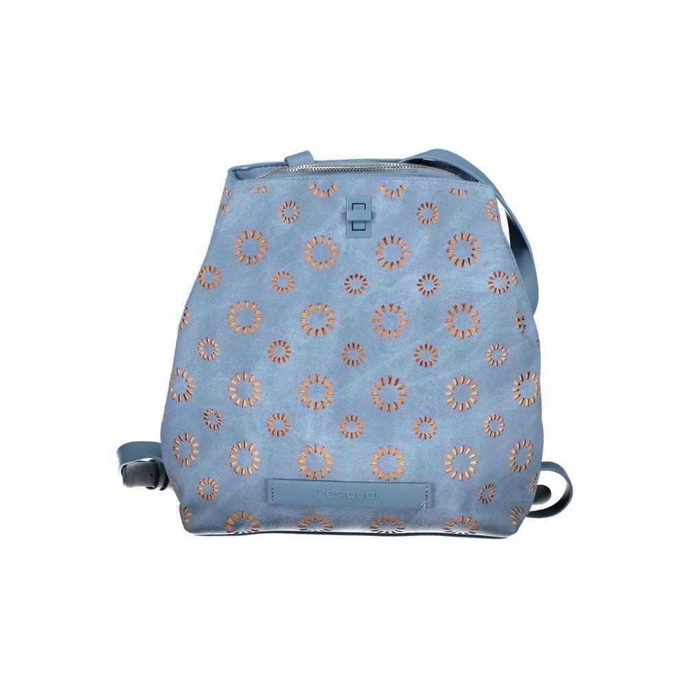 Desigual Light Blue Polyethylene Backpack light-blue-polyethylene-backpack