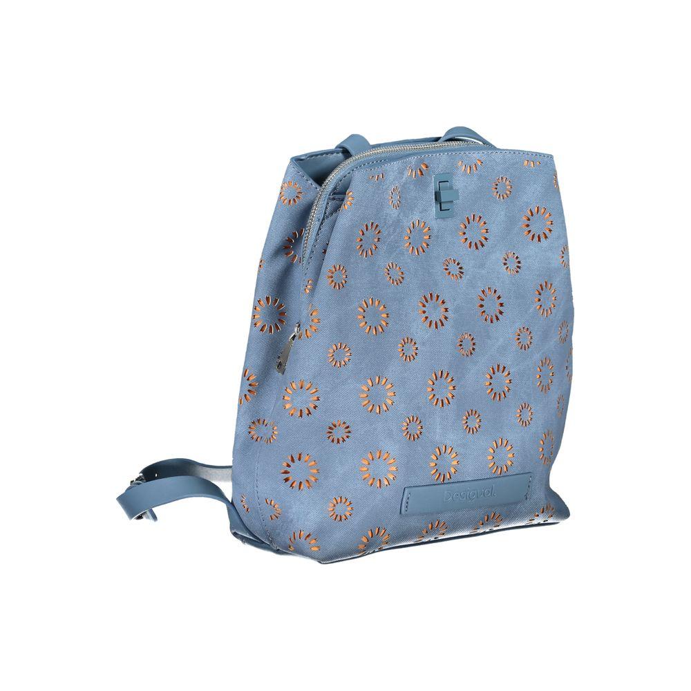 Desigual Light Blue Polyethylene Backpack light-blue-polyethylene-backpack