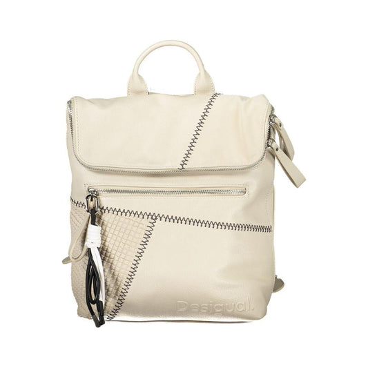 Desigual | Beige Chic Backpack with Contrasting Details| McRichard Designer Brands   