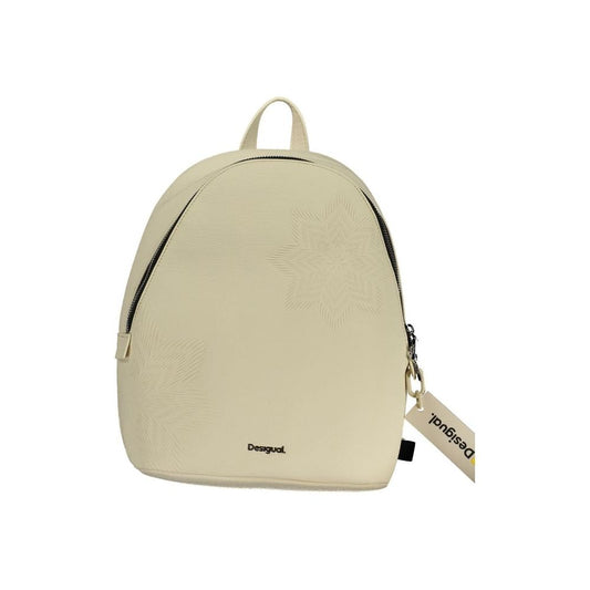 Desigual | Chic White Contrast Detail Backpack| McRichard Designer Brands   