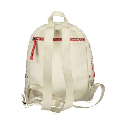 Desigual White Polyethylene Backpack white-polyethylene-backpack-4