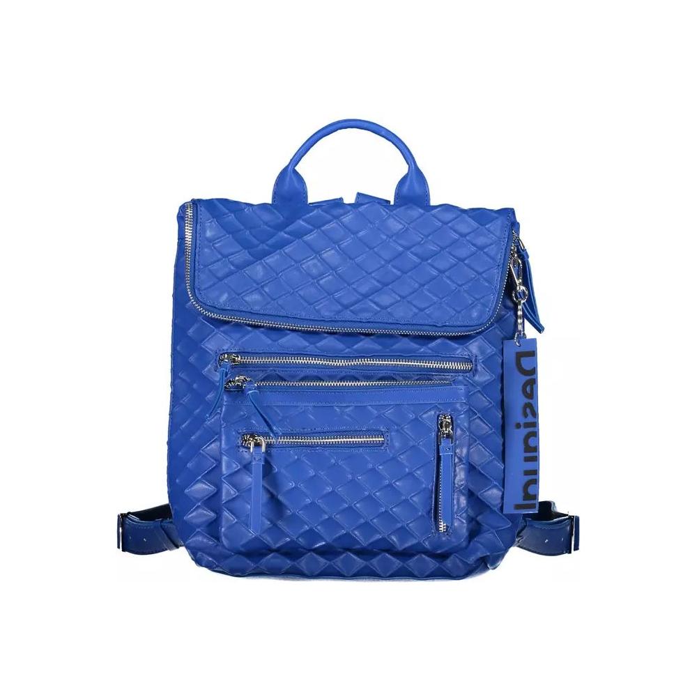 Desigual Chic Blue Urban Backpack with Contrasting Details chic-blue-urban-backpack-with-contrasting-details
