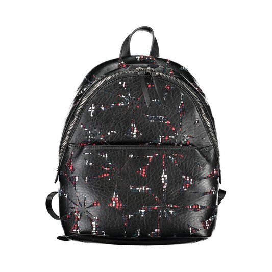 Desigual | Chic Black Backpack with Contrasting Details| McRichard Designer Brands   