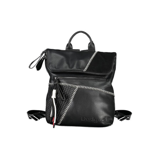 Desigual | Chic Contrast Detail Black Backpack| McRichard Designer Brands   