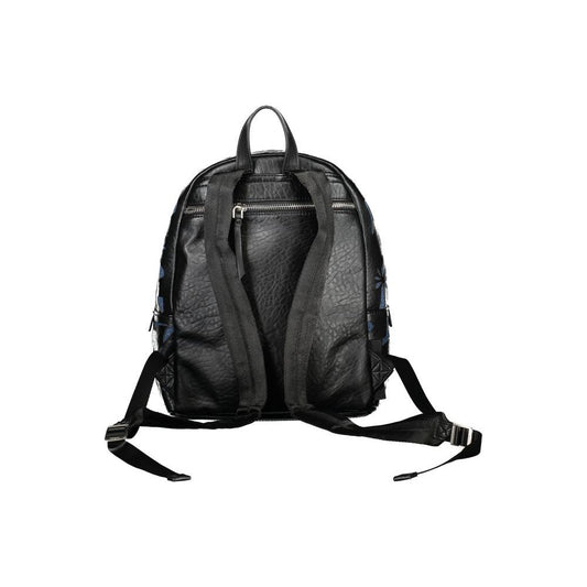 Desigual | Chic Black Contrast Detail Backpack| McRichard Designer Brands   