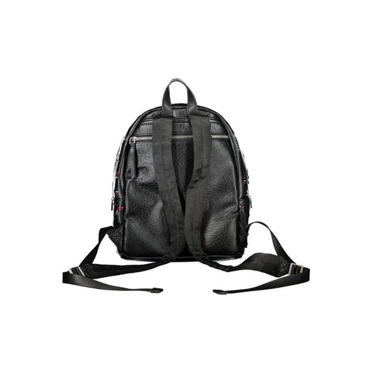 Desigual | Chic Black Backpack with Contrasting Details| McRichard Designer Brands   