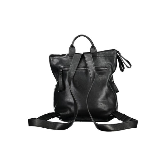 Desigual | Chic Contrast Detail Black Backpack| McRichard Designer Brands   