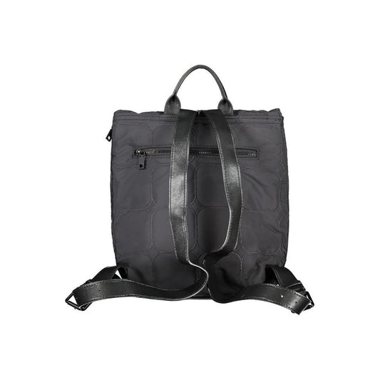 Desigual | Chic Urban Black Polyester Backpack with Contrasting Details| McRichard Designer Brands   