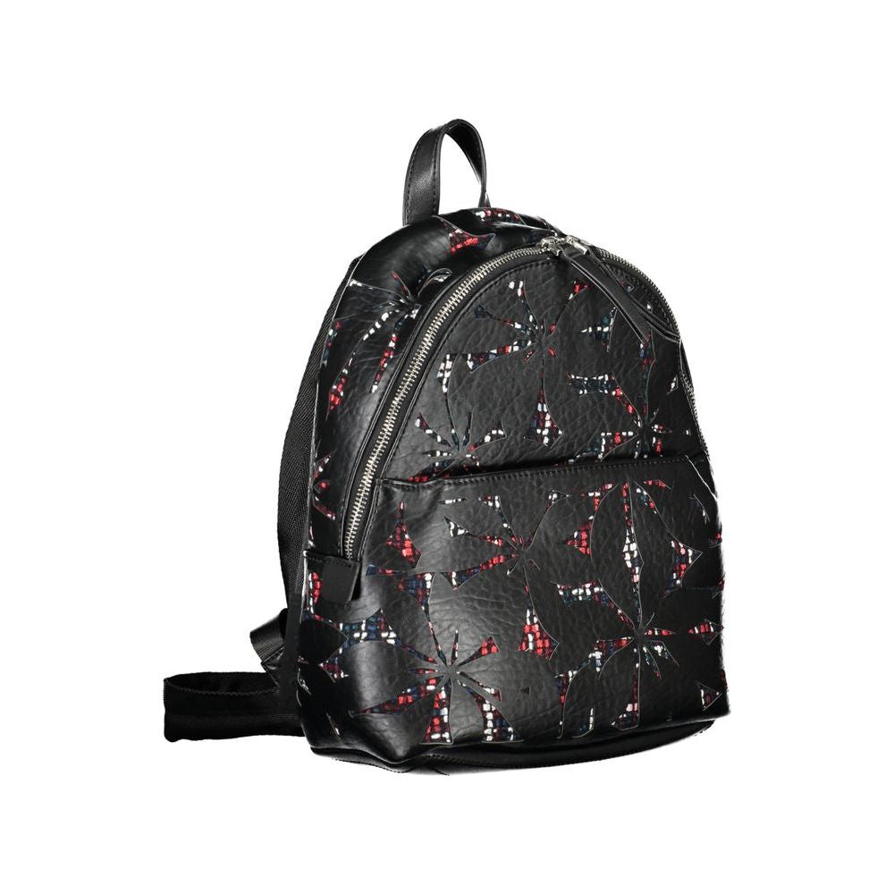 Desigual Chic Black Backpack with Contrasting Details chic-black-backpack-with-contrasting-details