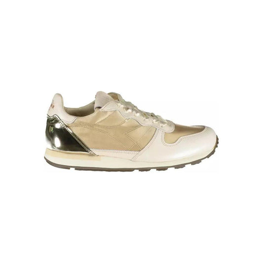 Diadora Beige Lace-Up Sneaker with Contrasting Details beige-lace-up-sneaker-with-contrasting-details