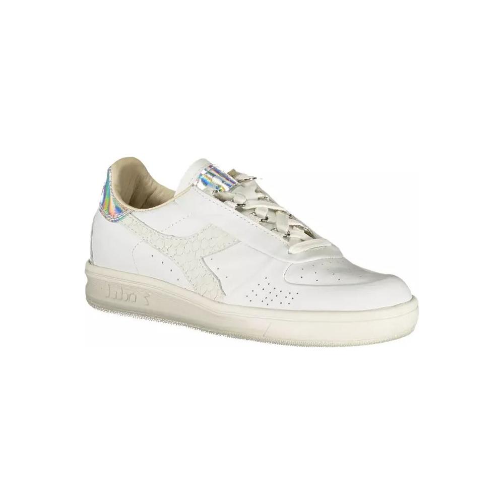 Diadora Chic White Lace-Up Sneakers with Logo Accent chic-white-lace-up-sneakers-with-logo-accent-1