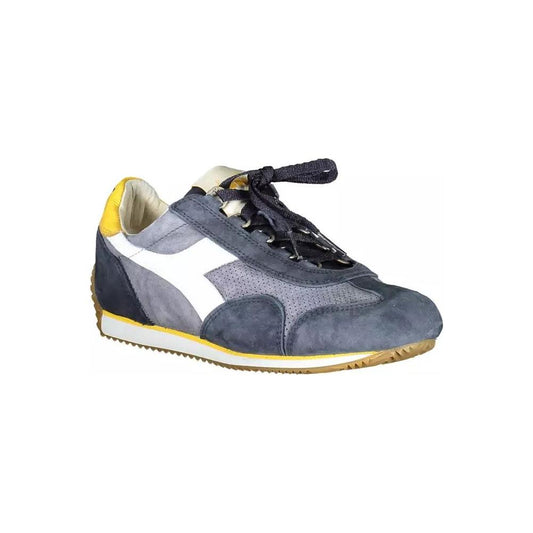 Diadora | Contemporary Blue Lace-Up Sports Sneakers| McRichard Designer Brands   