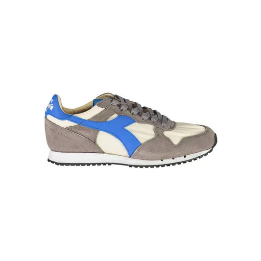 Diadora Chic Gray Leather Blend Sneakers chic-gray-leather-blend-sneakers