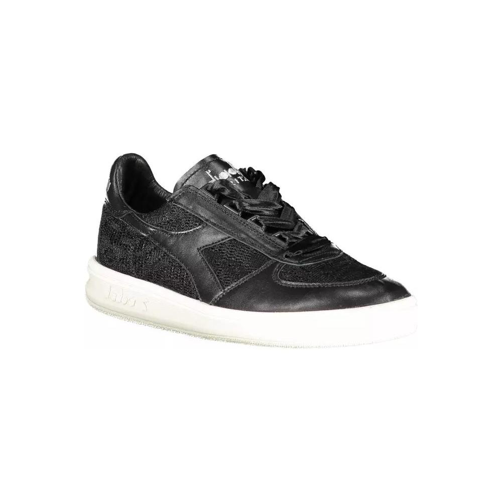 Diadora Chic Embroidered Black Sports Sneakers chic-embroidered-black-sports-sneakers