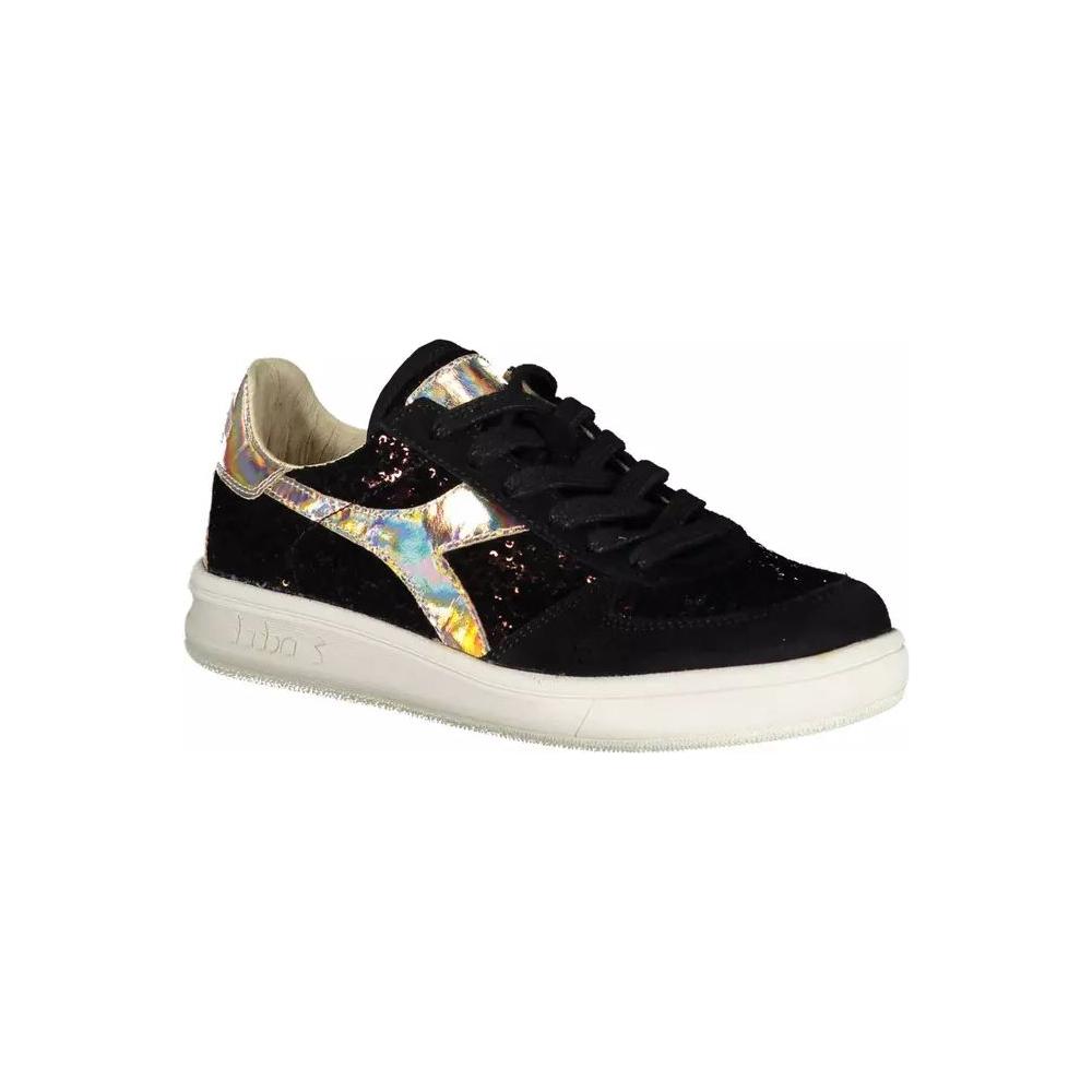 Diadora Chic Black Contrast Lace-up Sneakers chic-black-contrast-lace-up-sneakers