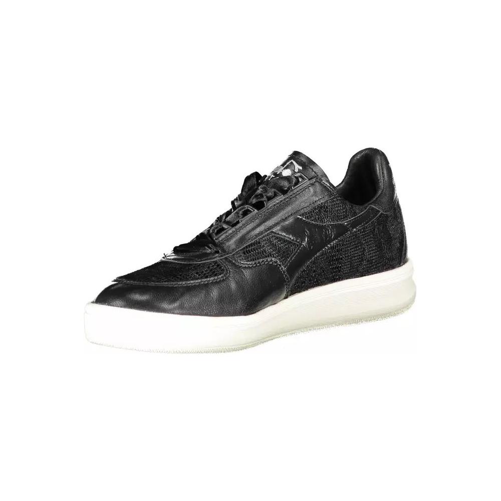 Diadora Chic Embroidered Black Sports Sneakers chic-embroidered-black-sports-sneakers
