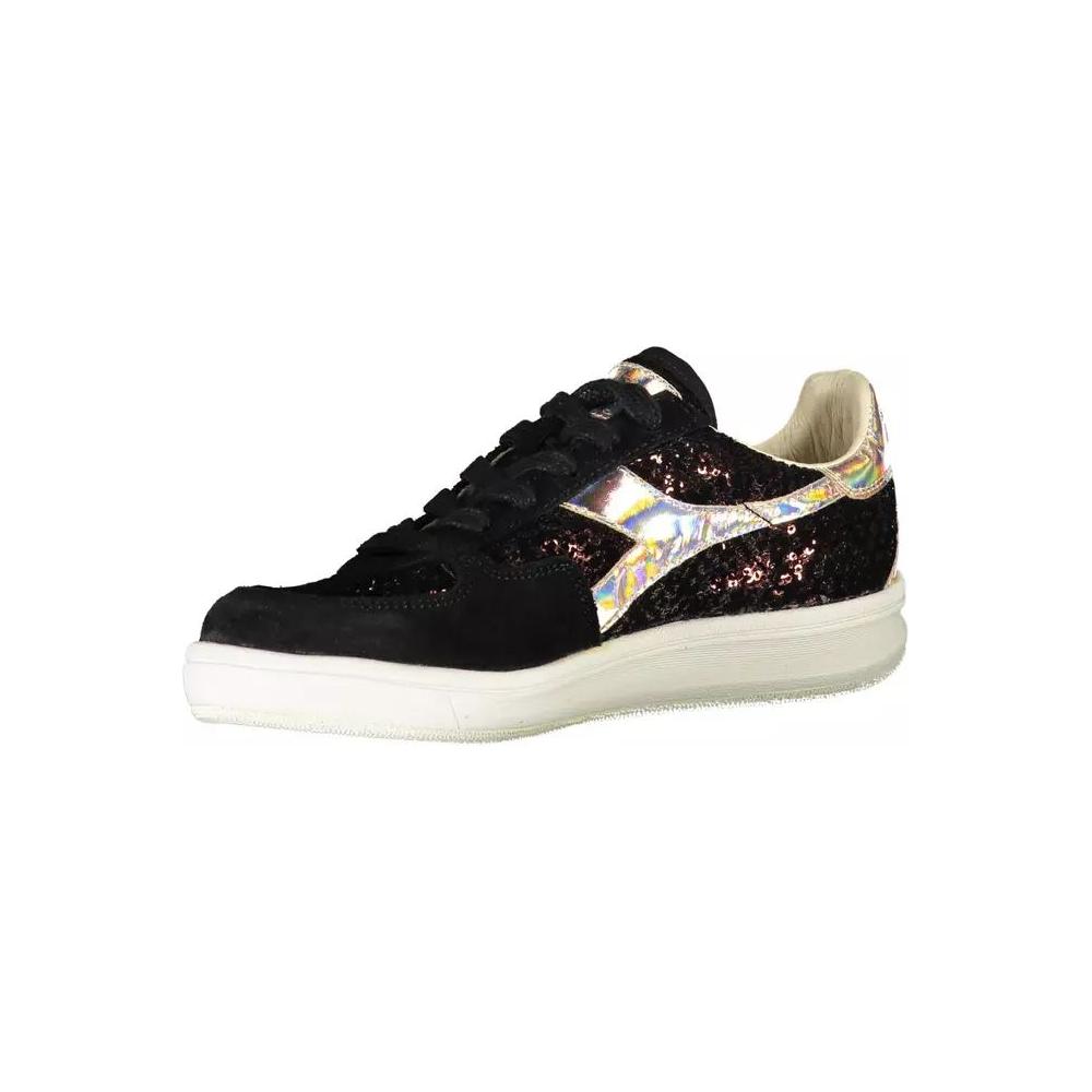 Diadora Chic Black Contrast Lace-up Sneakers chic-black-contrast-lace-up-sneakers