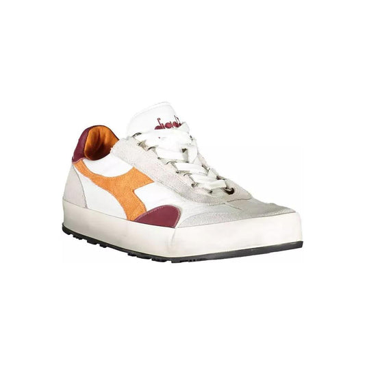 Diadora | Chic White Sporty Lace-Up Sneakers| McRichard Designer Brands   