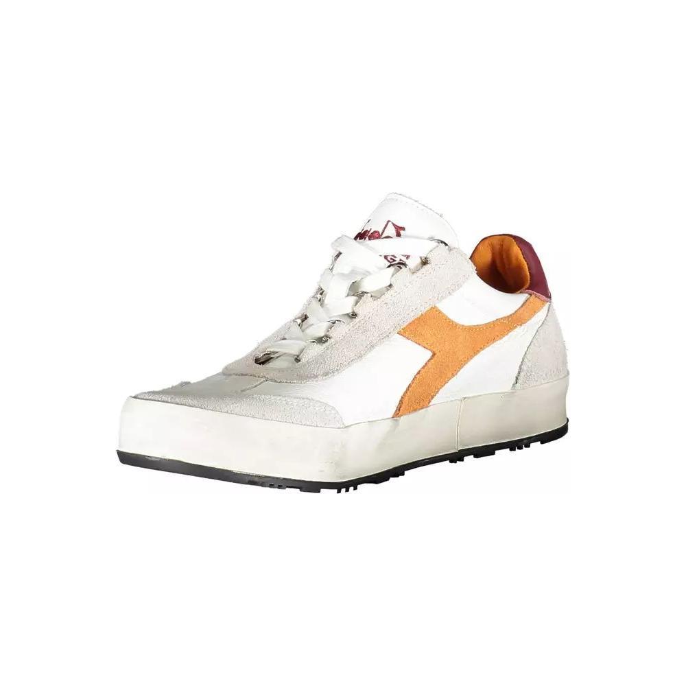 Diadora | Chic White Sporty Lace-Up Sneakers| McRichard Designer Brands   