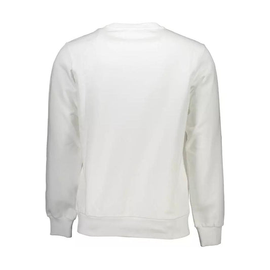 Diesel Crisp White Printed Cotton Sweatshirt crisp-white-printed-cotton-sweatshirt