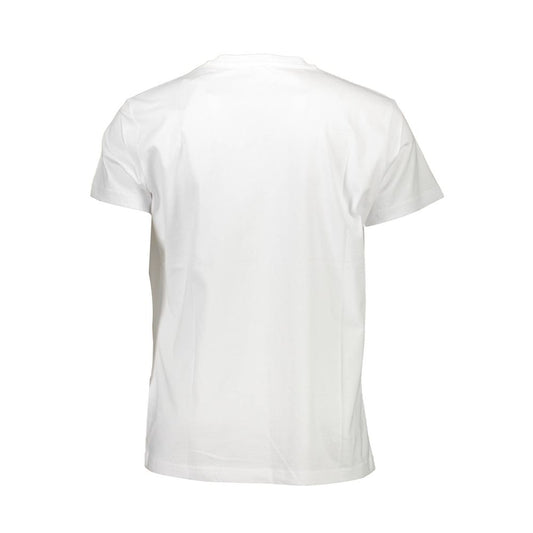 带有标志性印花的清爽白色圆领 T 恤