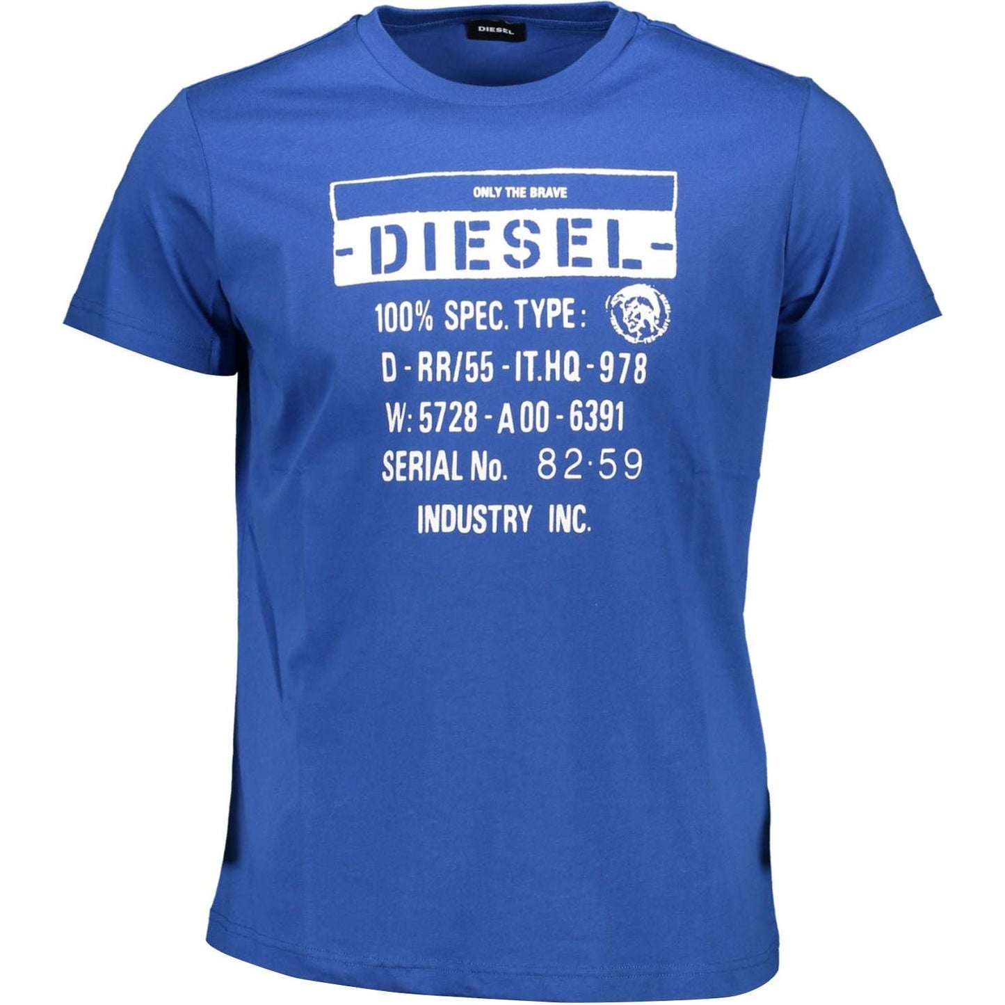 Diesel Sleek Blue Crew Neck Cotton Tee sleek-blue-crew-neck-cotton-tee