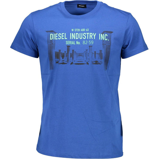 DieselBlue Cotton Crew Neck Tee with Graphic LogoMcRichard Designer Brands£69.00