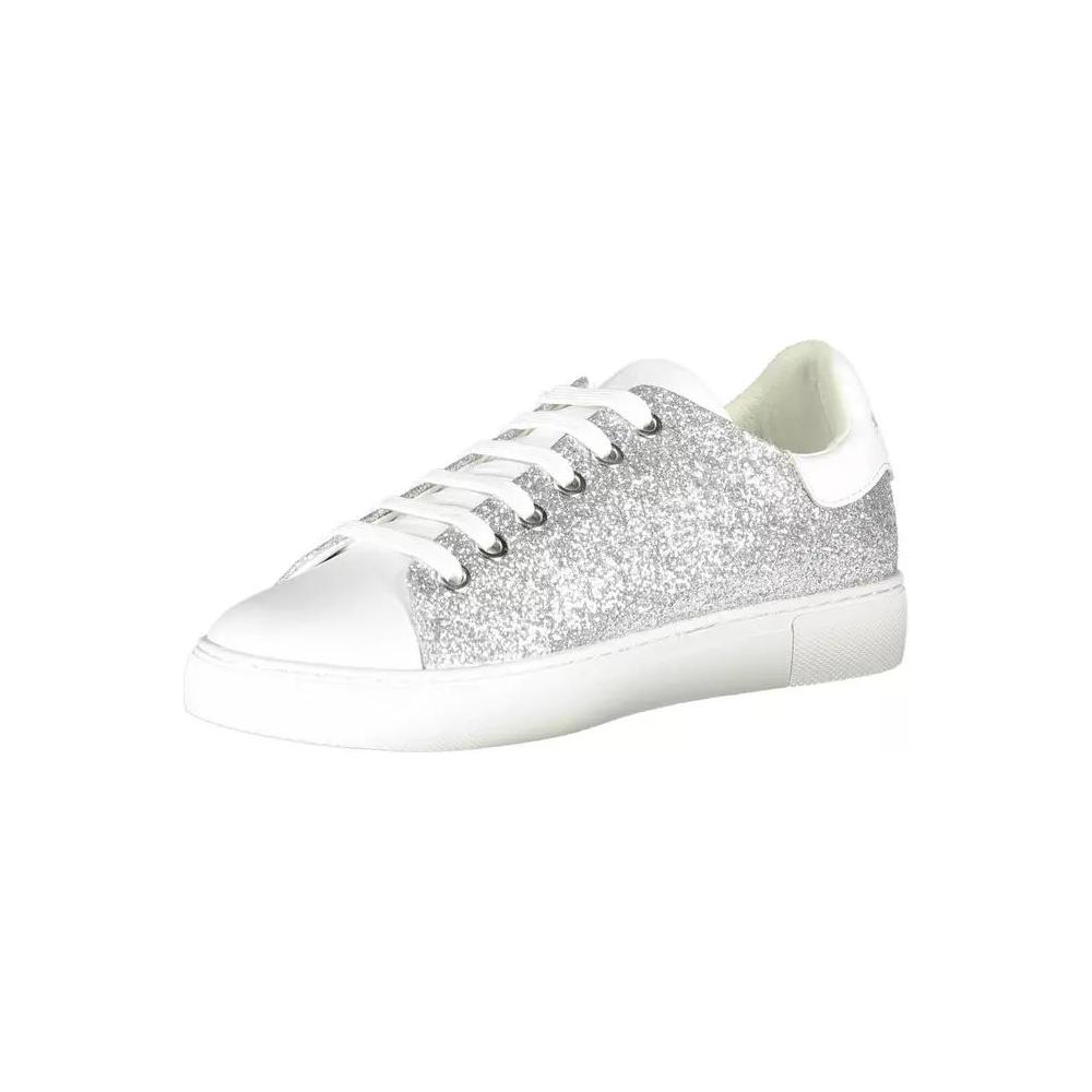 Emporio Armani | Silver Lure Sports Sneakers with Contrasting Details| McRichard Designer Brands   