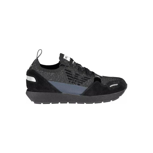 Emporio Armani | Chic Contrasting Lace-up Sneakers| McRichard Designer Brands   