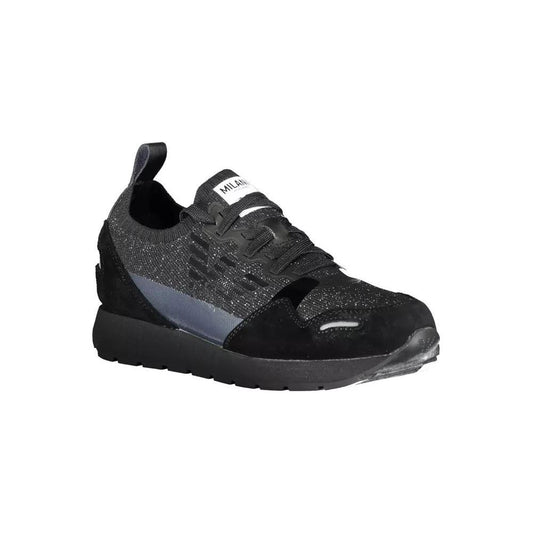 Emporio Armani | Chic Contrasting Lace-up Sneakers| McRichard Designer Brands   