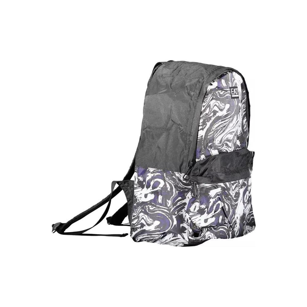 Emporio Armani | Sleek Black Polyamide Backpack with Logo| McRichard Designer Brands   