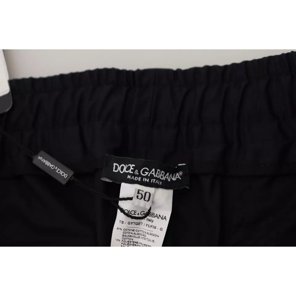 Dark Blue Jogging Trouser Cotton Blend Pants