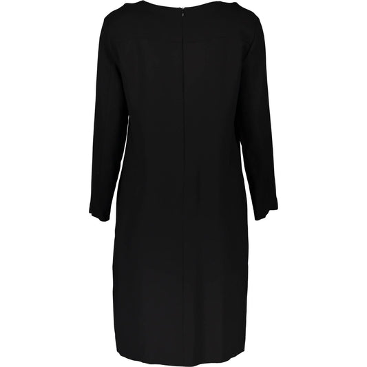 Gant Chic Black Short Dress with Long Sleeves chic-black-short-dress-with-long-sleeves