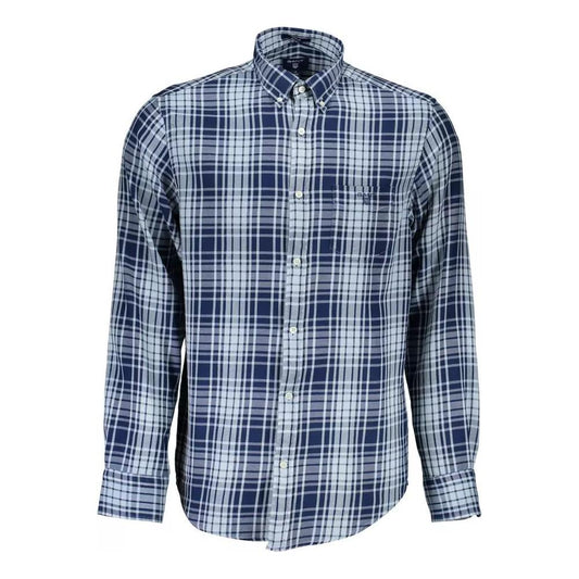 Gant Classic Blue Cotton Long Sleeve Shirt classic-blue-cotton-long-sleeve-shirt-1