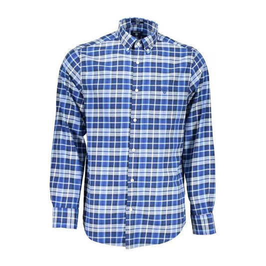 Gant | Classic Blue Cotton Long Sleeve Shirt| McRichard Designer Brands   
