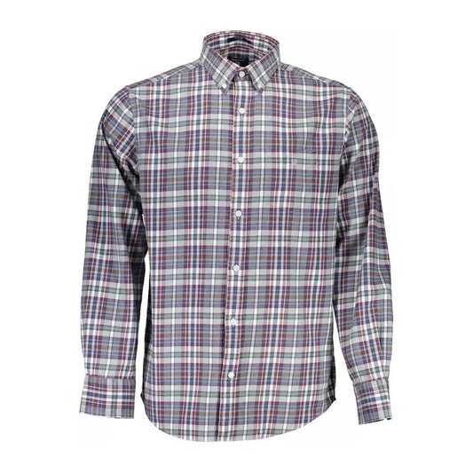 Gant | Classic Blue Long Sleeve Cotton Shirt| McRichard Designer Brands   