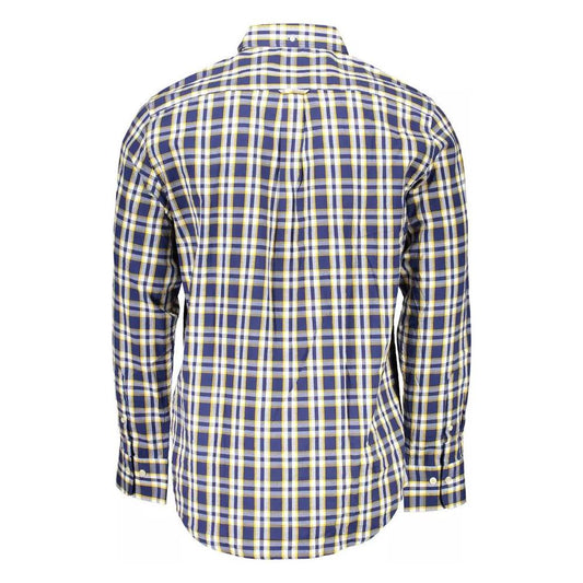 Gant Refined Blue Cotton Long Sleeve Shirt refined-blue-cotton-long-sleeve-shirt