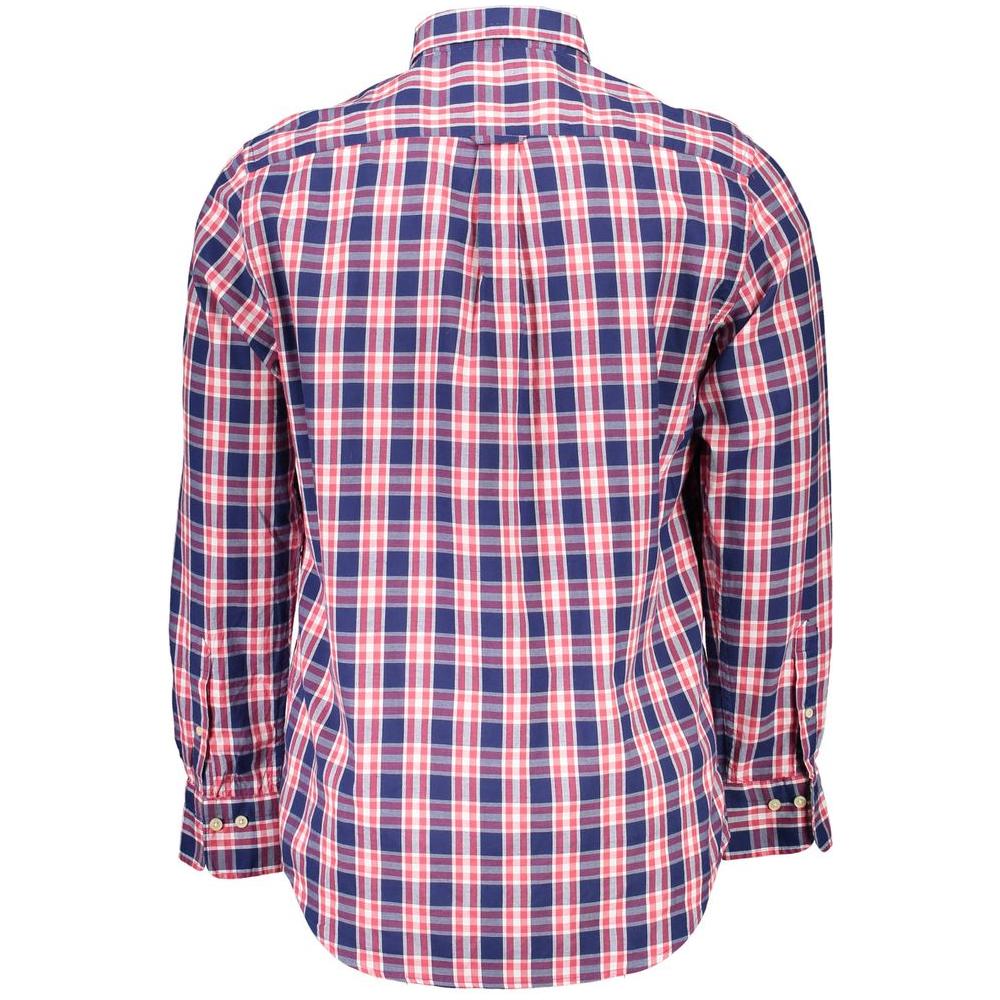 Gant | Casual Blue Cotton Shirt with Button-Down Collar| McRichard Designer Brands   