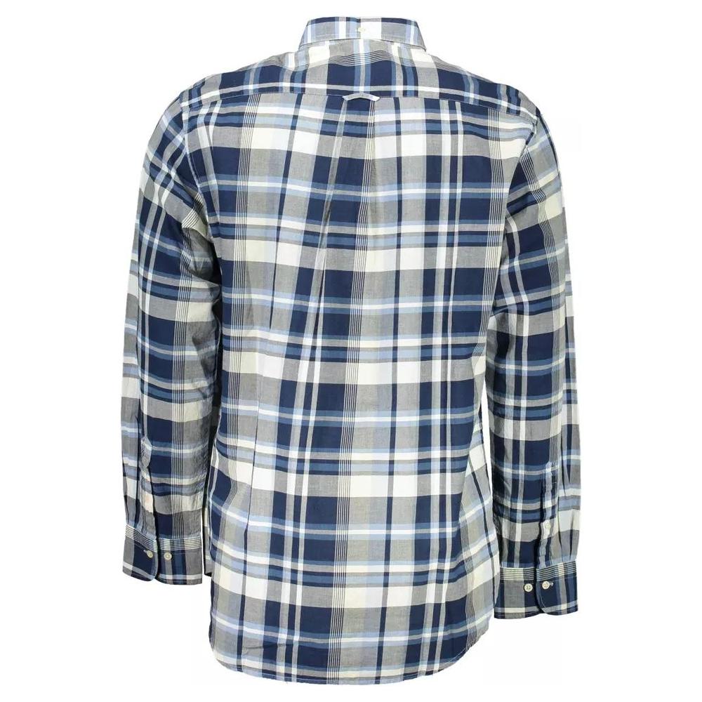 Gant Elegant Blue Cotton Long Sleeve Shirt elegant-blue-cotton-long-sleeve-shirt-3